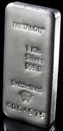 Metalor 9999 Silver Bar per 500 gr