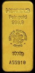 Heraeus 9999 Gold Bar per gr